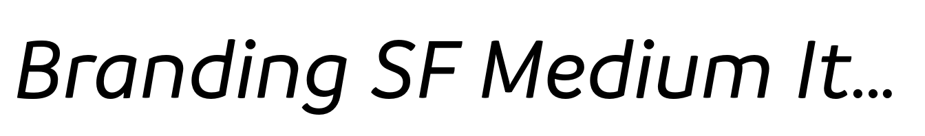 Branding SF Medium Italic